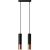 Lampa wisząca LOOPEZ 2 czarny/miedź