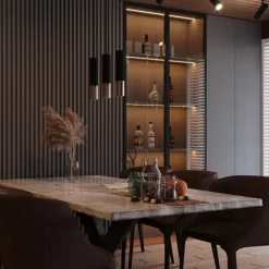 Lampa wisząca LOOPEZ 2 czarny/miedź