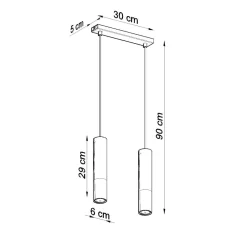 Lampa wisząca LOOPEZ 2 czarny/złoty