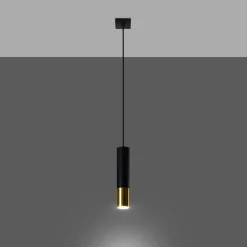 Lampa wisząca LOOPEZ 1 czarny/złoty