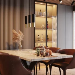 Lampa wisząca LOOPEZ 1 czarny/złoty