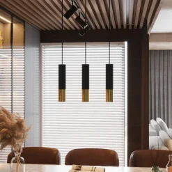 Lampa wisząca LOOPEZ 1 czarny/złoty