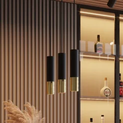 Lampa wisząca LOOPEZ 1 czarny/złoty