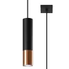 Lampa wisząca LOOPEZ 1 czarny/miedź