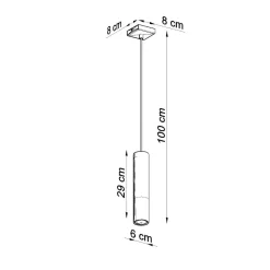 Lampa wisząca LOOPEZ 1 czarny/miedź