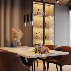 Lampa wisząca LOOPEZ 3L czarny/chrom