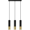 Lampa wisząca LOOPEZ 3L czarny/złoty