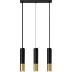 Lampa wisząca LOOPEZ 3L czarny/złoty