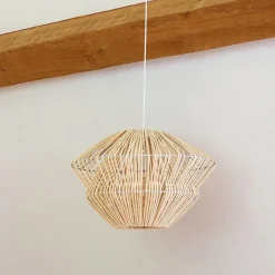 Lampa wisząca Ludza 44 cm rattanowa