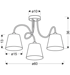 Lampa wisząca Luk 3x40W E14 chrom