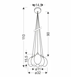 Lampa Wisząca Lukka Wielokolorowy 6
