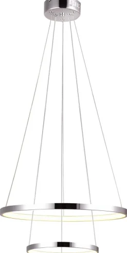 Lampa wisząca Lune 50 okrągły podwójny 40W LED 4000K chrom