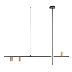 Lampa wisząca LUNGO czarno złota 135 cm