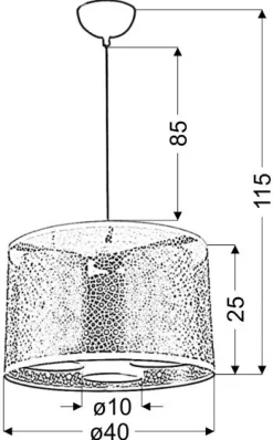 Lampa wisząca Madras 3x40W E14 biały