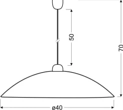 Lampa wisząca Malibu 40 1x60W E27 biały