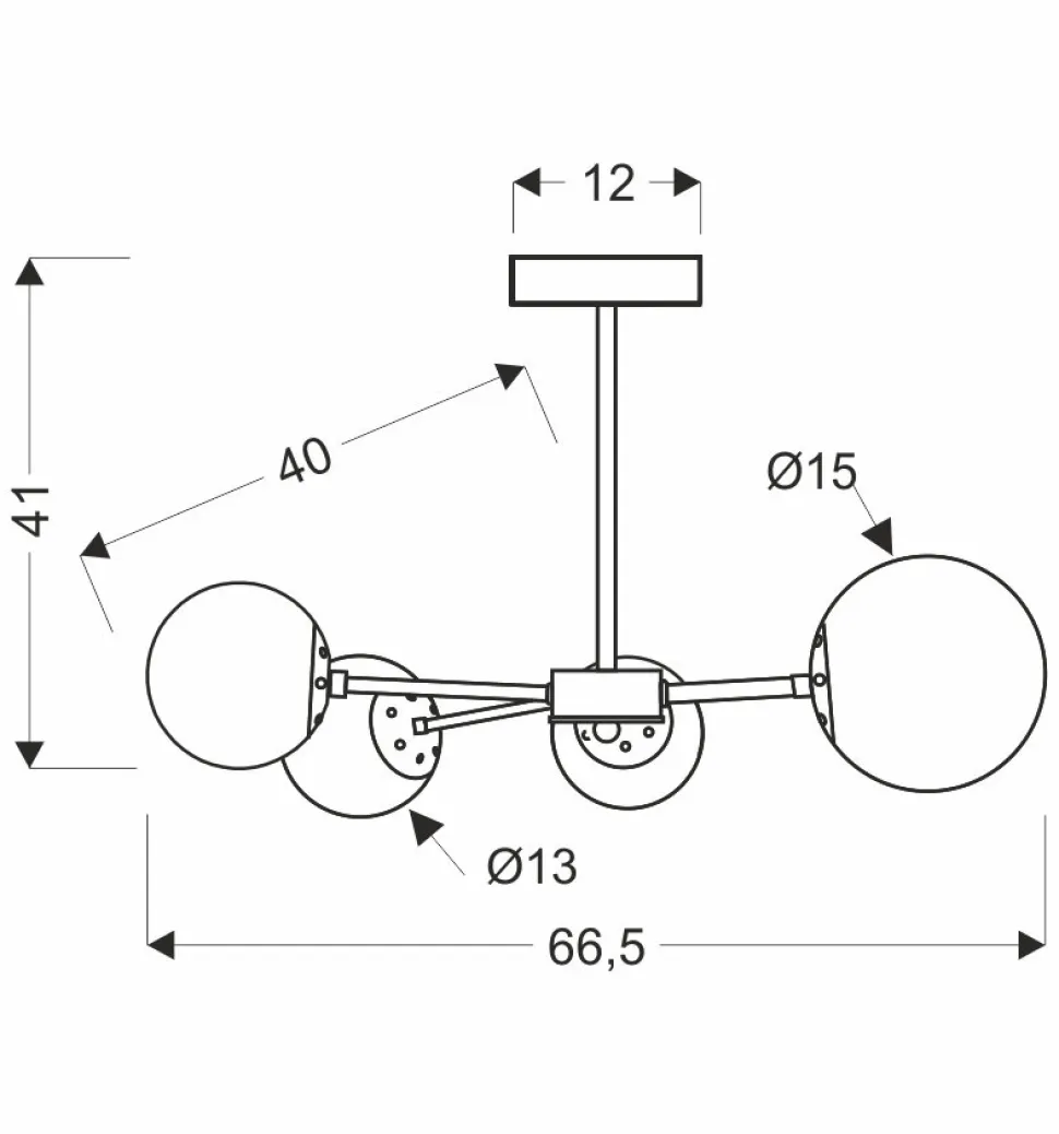 Lampa wisząca Mati lampa wisząca mosiądz 4x20W G9 klosz biały