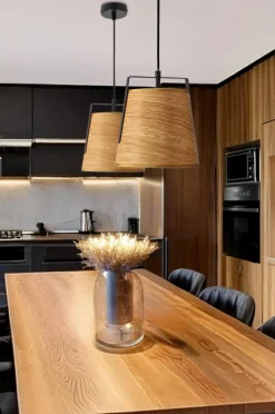 Lampa wisząca Milbury czarny 1x40W E27  abażur żółty