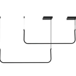 Lampa wisząca MINIMA-2 led czarna 80 cm