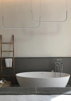 Lampa wisząca MINIMA-2 led czarna 80 cm