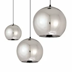 Lampa wisząca MIRROR GLOW S srebrna 25cm