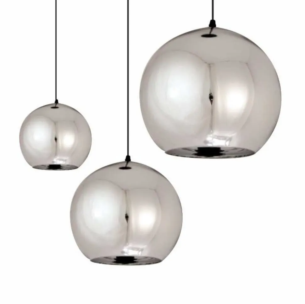 Lampa wisząca MIRROR GLOW S srebrna 25cm