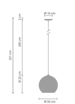 Lampa wisząca MIRROR GLOW - S miedziana25 cm