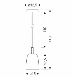 Lampa Wisząca Modena Złoty 15