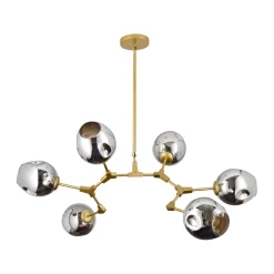 Lampa wisząca MODERN ORCHID-9 złoto  szara 150 cm