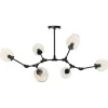 Lampa wisząca MODERN ORCHID-6 bursztynowo czarna 130 cm
