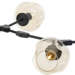 Lampa wisząca MODERN ORCHID-6 bursztynowo czarna 130 cm