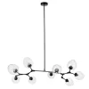 Lampa wisząca MODERN ORCHID-9 transparentno czarna 150 cm