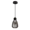 Lampa wisząca MOLDO czarny 1x40W E27  klosz dymiony