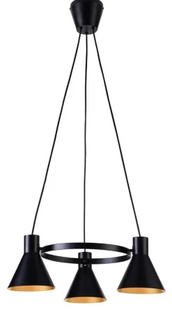 Lampa wisząca More 3x40W E27 czarny  matowy