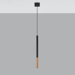 Lampa wisząca MOZAICA 1 czarny/miedź