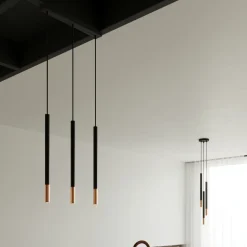 Lampa wisząca MOZAICA 3L czarny/miedź