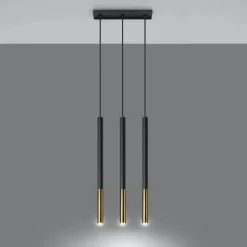 Lampa wisząca MOZAICA 3L czarny/złoto