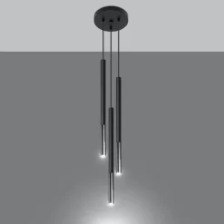 Lampa wisząca MOZAICA 3P czarny/chrom