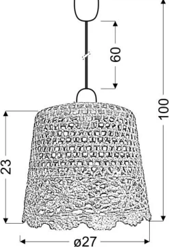 Lampa wisząca Nonna 27 1x60W E27 różowy