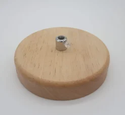 Lampa wisząca NORDIC WOODY biało drewniana 25 cm