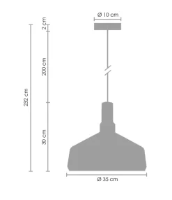 Lampa wisząca NORDIC WOODY biało drewniana 35 cm