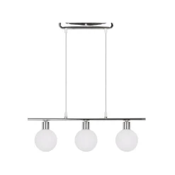 Lampa wisząca Oden chromowy 3x40W G9  klosz biały