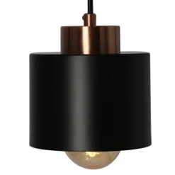 Lampa wisząca Olena czarna 1x60W E27  klosz czarny