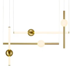 Lampa wisząca O-LINE L-4 LED mosiądz 110cm