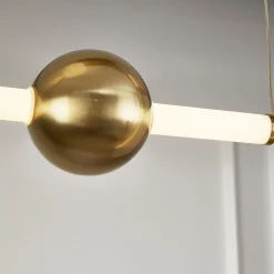 Lampa wisząca O-LINE S-4 LED mosiądz 79cm