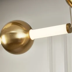 Lampa wisząca O-LINE S-4 LED mosiądz 79cm