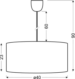 Lampa wisząca Onda 40 1x60W E27 brązowy