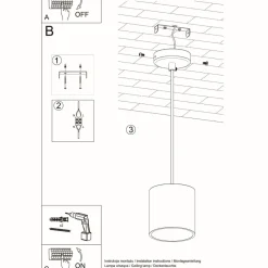 Lampa wisząca ORBIS 1 szary