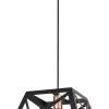 Lampa wisząca Origami czarny 1x40W E27  klosz czarny