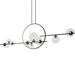 Lampa wisząca ORION DOUBLE czarna 145 cm