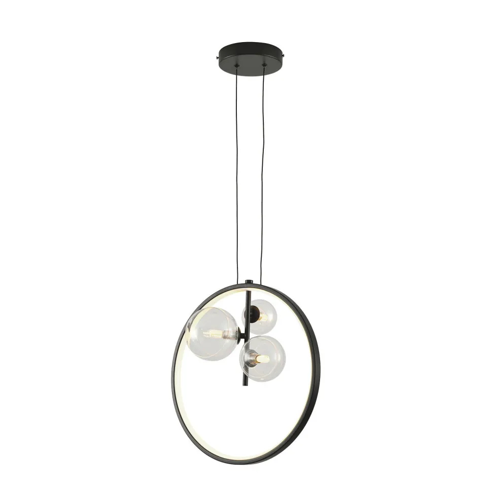 Lampa wisząca ORION RING LED czarny 40 cm